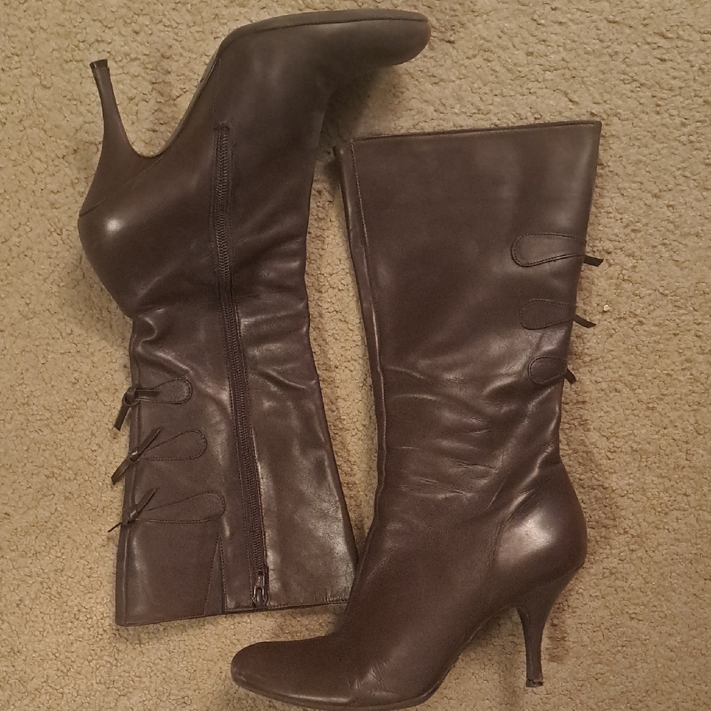 ANTONIO MELANI Dark Brown Heeled Boots